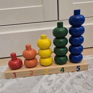 Colorful Wood Baby Toddler Stacking Toy Set